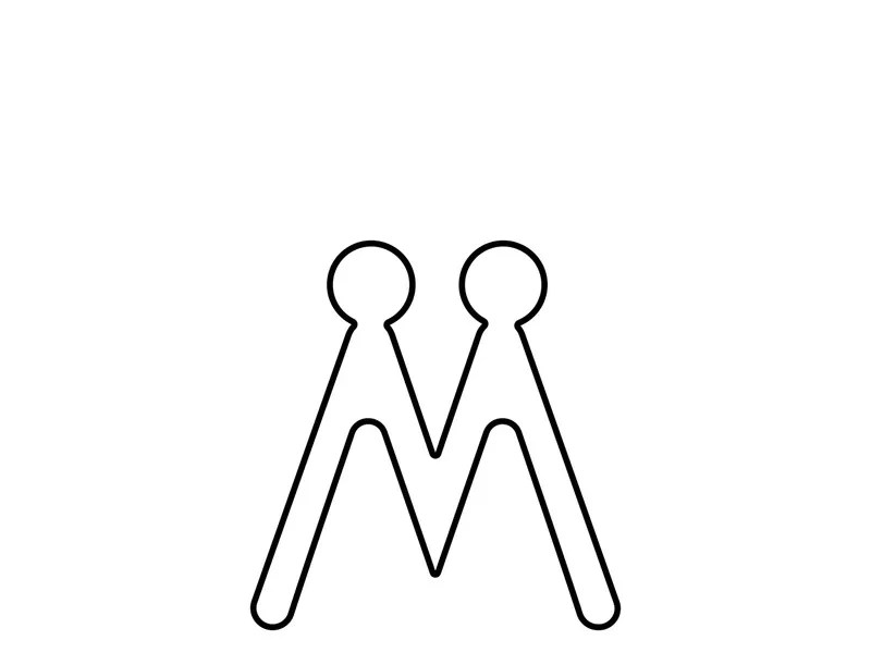 M Letter Logo Template