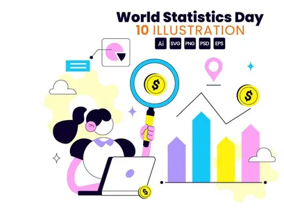 10 World Statistics Day Illustration