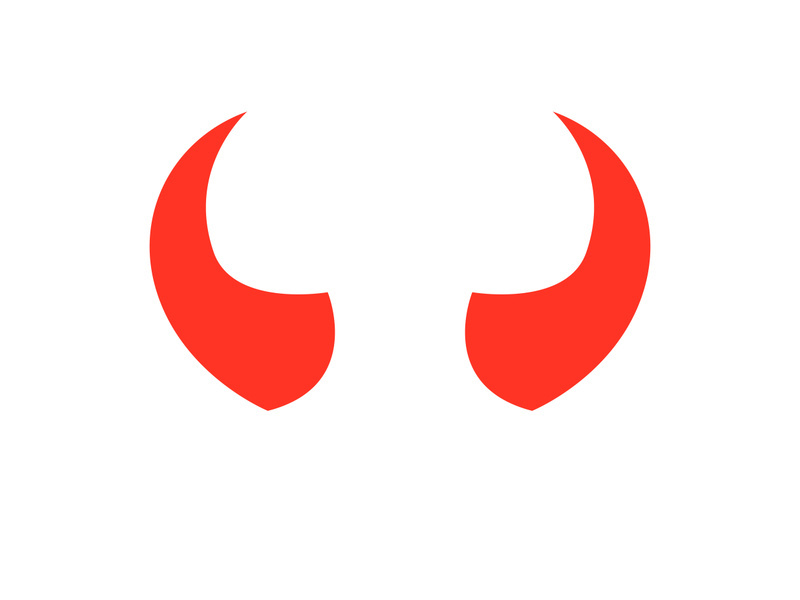 Devil horn red logo icon