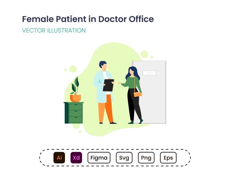 Female patient visits doctor