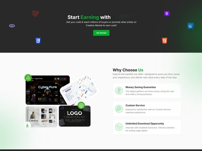 AssetFlow - Free & Subscription Based Code And Theme Marketplace v1.0.0