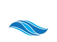 Wave beach vector illustration design logo