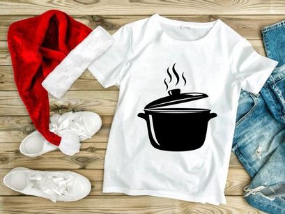 Steaming pot with open lid