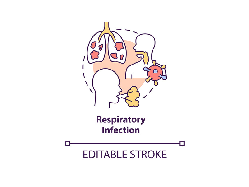 Respiratory infection concept icon