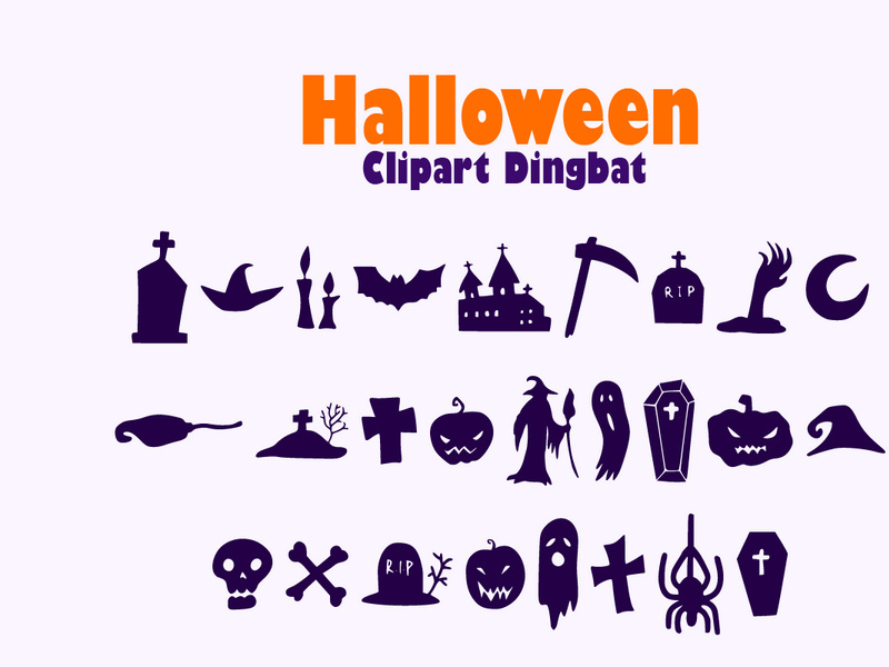 Halloween Clipart - Doodle Dingbat