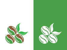 Coffee bean icon vector illustration template