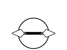 ninja weapons vector logo