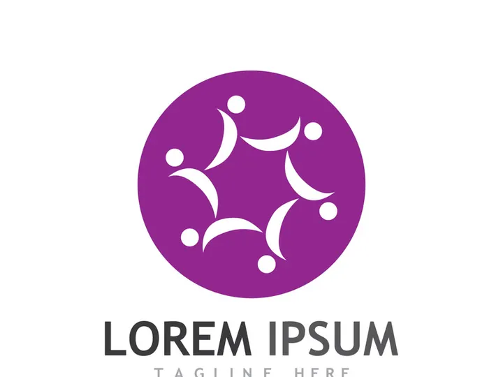People social community logo design with creative idea