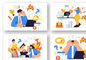 9 Work Burnout Prevention Illustration