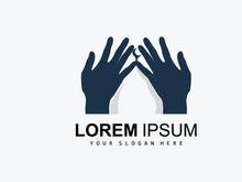 Hand Logo, Teamwork Vector Design