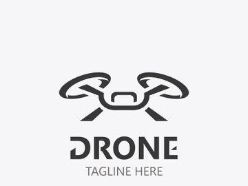 Drone aerial with camera vector template icon. logo photography drone vector. quadcopter flat style illustration preview picture