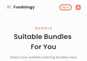 Foodology Website Landing Page UI Kit - Figma