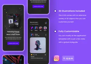 Instagram Social Media App UI Kits