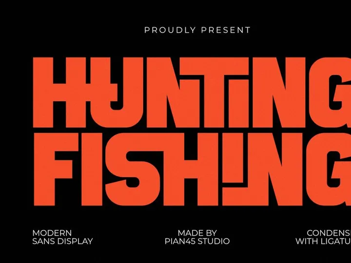 Hunting Fishing - Modern Sans Display