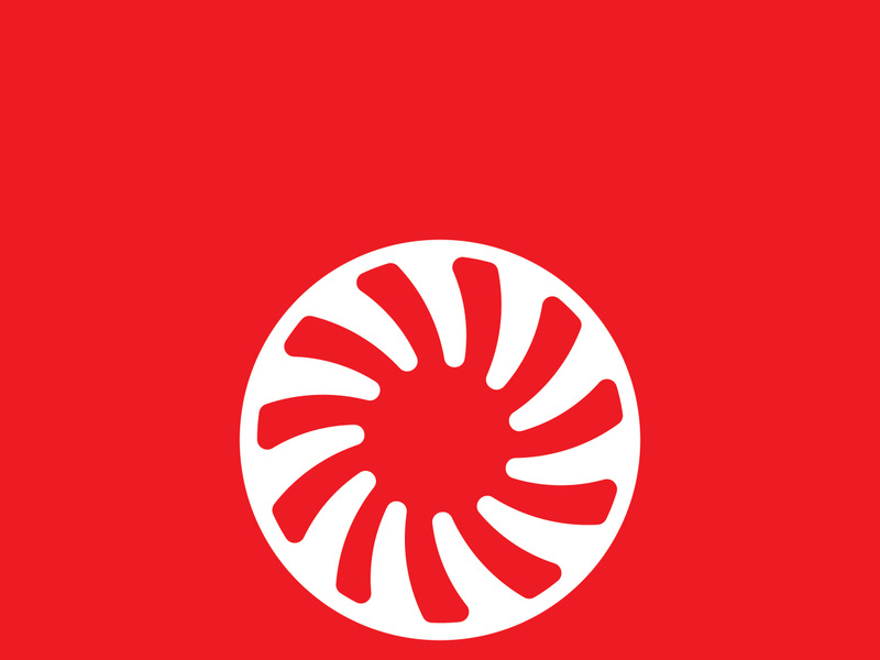 vortex circle red vector illustration icon Logo