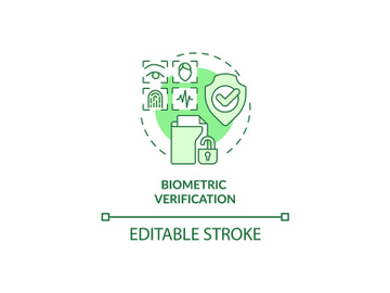 Biometric verification green concept icon preview picture