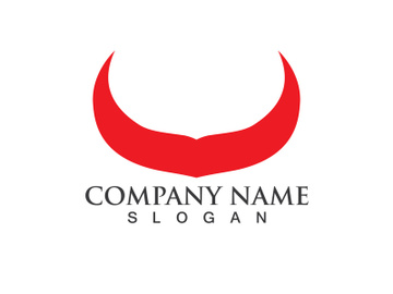 Devil horn vector icon logo design illustration template preview picture