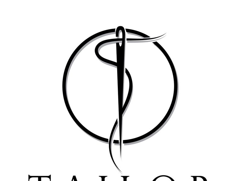 tailor logo icon illustration template combination of buttons for clothes, thread and sewing machine, for clothing product design, convection companies, fashion in vector form