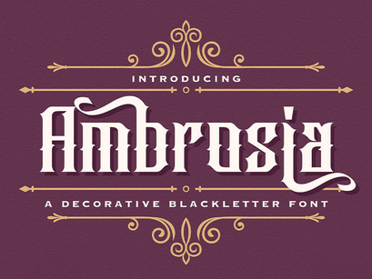 Ambrosia - Blackletter Decorative Font