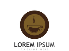 Creative coffee bean logo design.