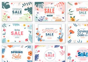 35 Spring Sale Blossom Flowers Background Illustration