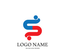 S letter creative icon logo design elegant vector illustration