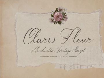 Claris Fleur | Handwritten Vintage Script preview picture