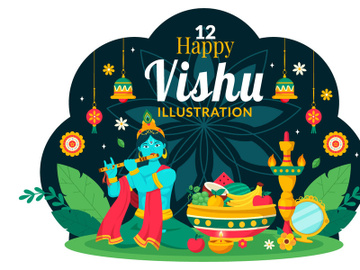 12 Happy Vishu Illustration preview picture