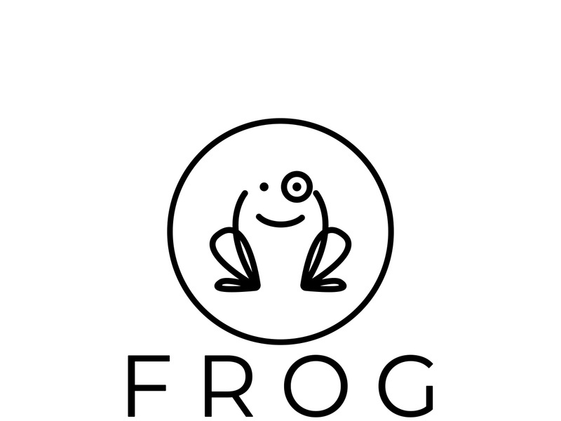 frog logo simple vector design template