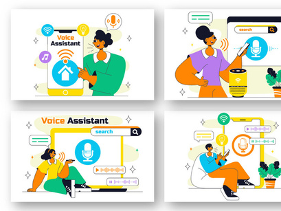 10 Voice Assistant Smart Devices Illustration