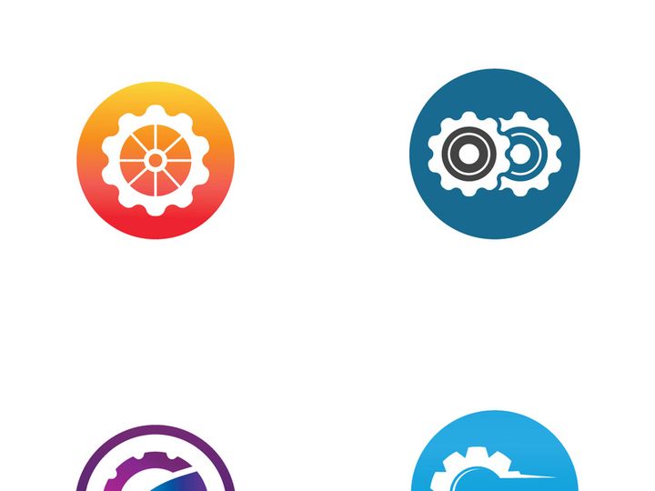 Gear logo with a creative idea.