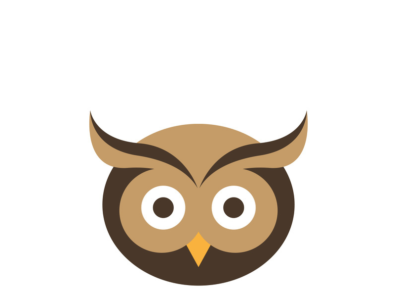 Owl logo icon design animal and simple business abstract vector