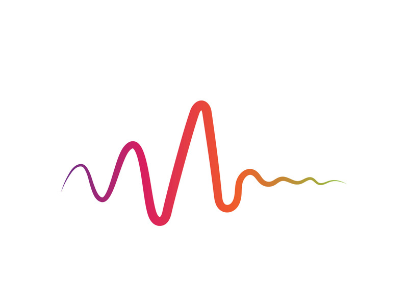 Sound waves vector illustration