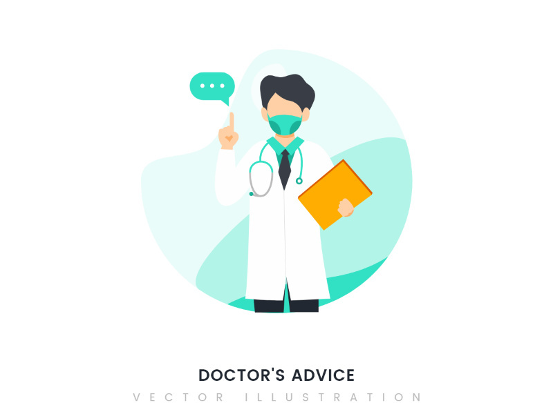 Doctor's advice illustration concept