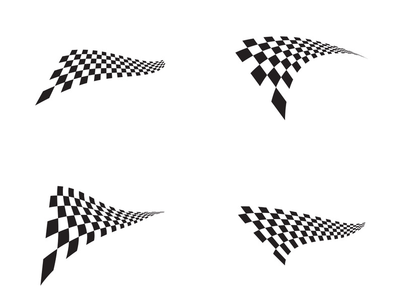 Race flag design illustration