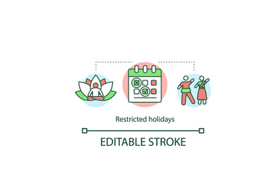 Restricted holidays concept icon preview picture