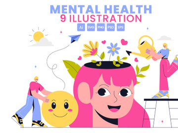 9 Mental Health Awareness Illustration preview picture