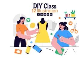 12 DIY Class or Craft Workshop Illustration preview picture