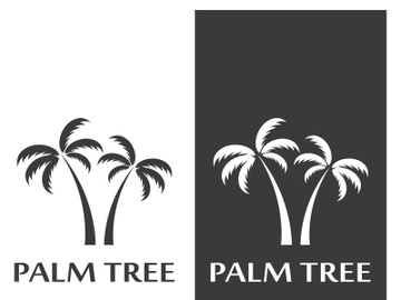 Summer palm tree logo design. preview picture