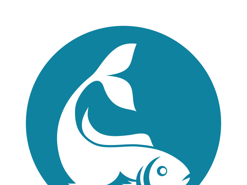 Fish logo template. Creative vector symbol