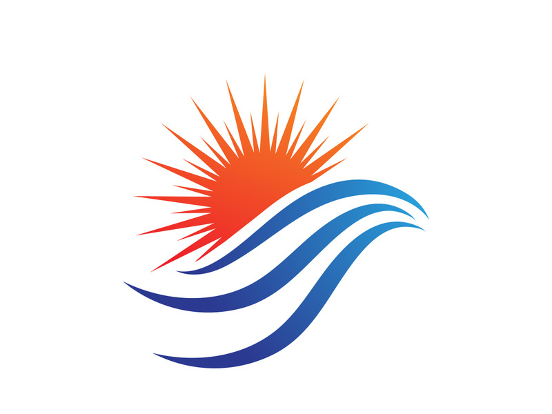 Water wave icon vector