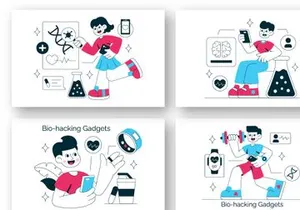 10 Bio Hacking Gadgets Illustration