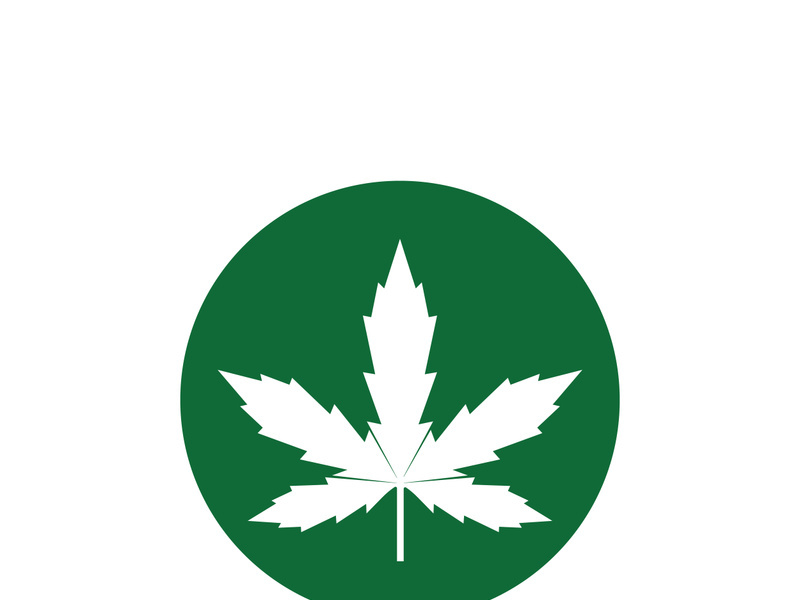 Canabis leaf logo and symbol vector