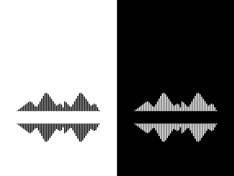 Sound waves logo background modern music vector image