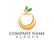 Orange logo design Vector icon illustration design