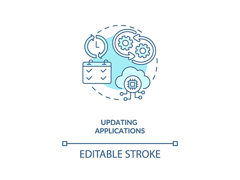 Updating applications concept icon