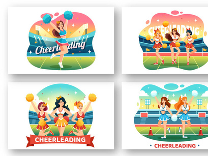 13 Cheerleader Girl Illustration