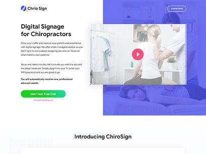 Chiropractor - Therapy and Rehabilitation Landing Page