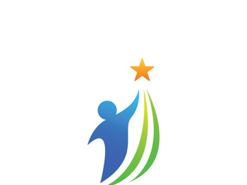 People star logo design to achieve a success or dream. preview picture