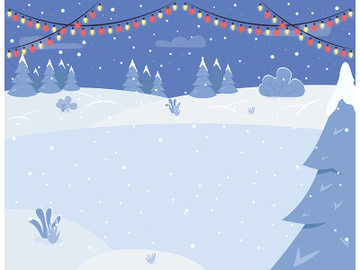 Ice rink semi flat vector illustration preview picture
